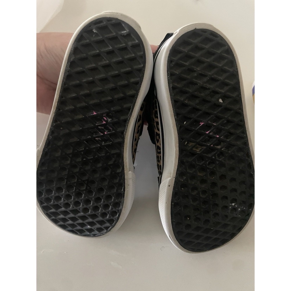 Vans Old Skool Girls Leopard Print Sneakers Shoes Toddler Size 6 Hook And Loop - Picture 4 of 6